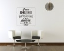I am Beautiful Quotes Wall Decal Motivational Vinyl Art Stickers